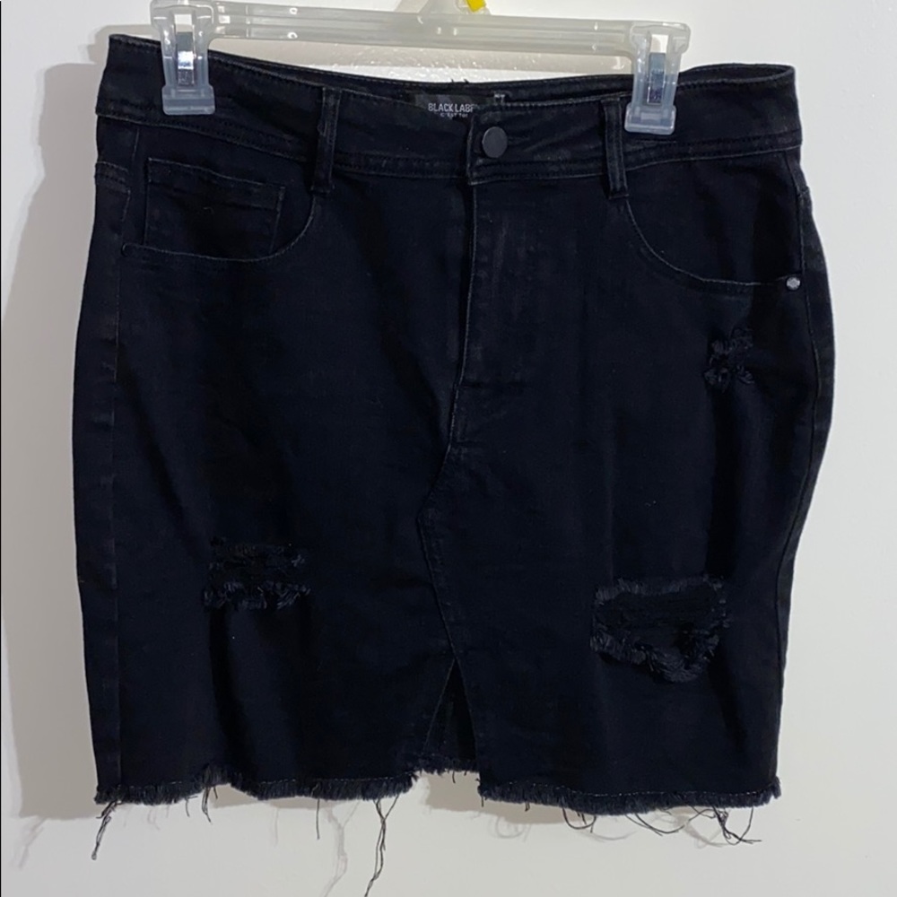 Black jean skirt